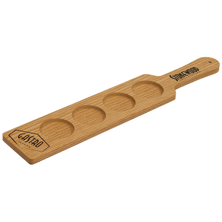 Paddle Style Beer Flight - 4-Pocket #SPBRW004 Imprint Min 1