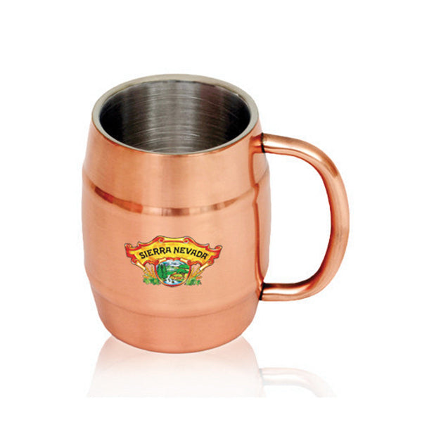 14 oz Ankara Copper Coated Stainless Steel Moscow Mule Mug #ATM317 1 Color Imprint Min 12