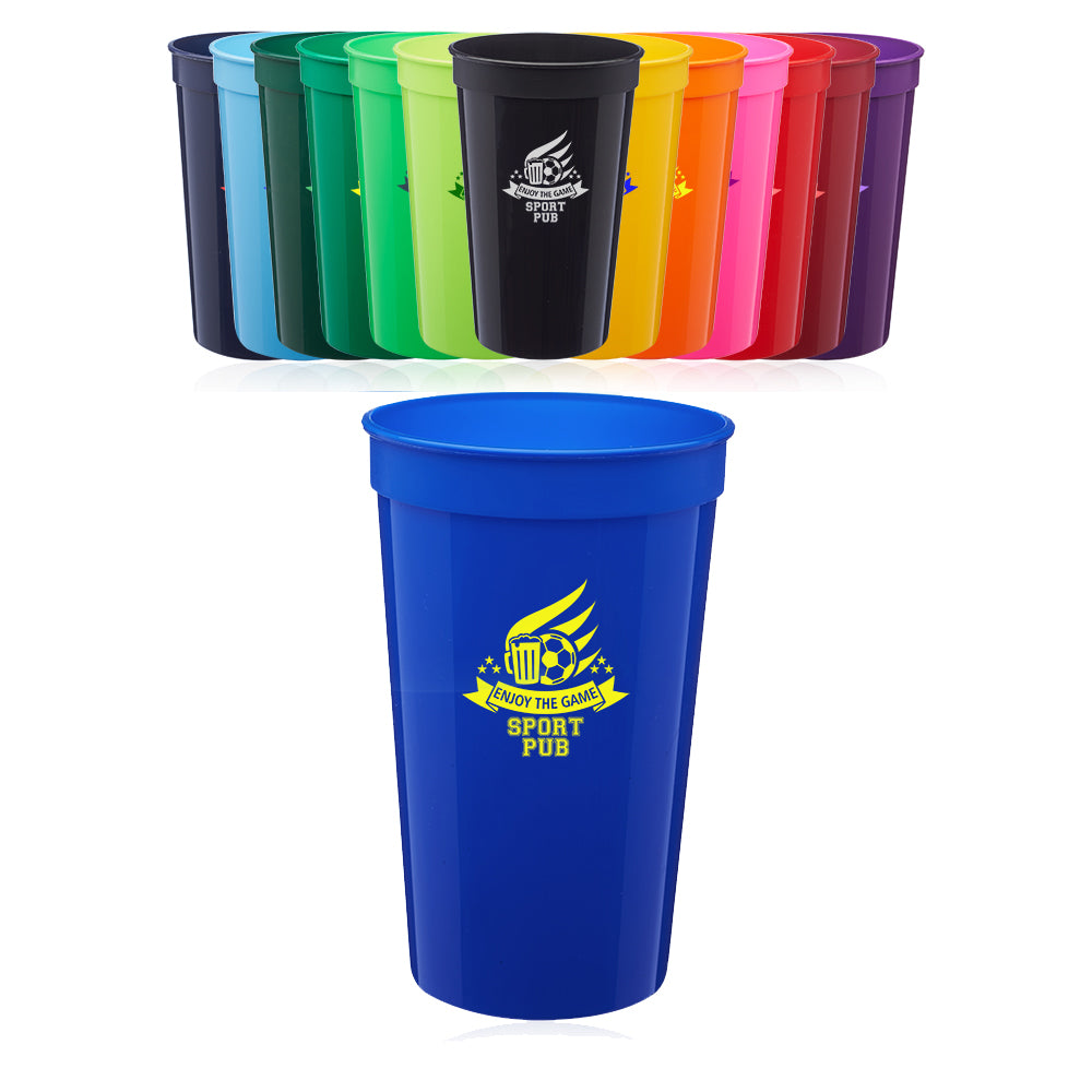 Imprinted Plastic Stadium Drink Cups (22 Oz.)