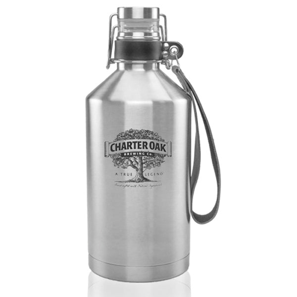 64 oz Canteen Stainless Steel Beer Growlers #ABM34 1 Color Imprint Min 12