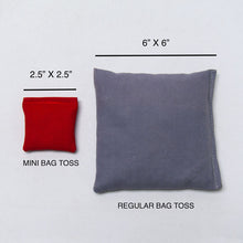 Load image into Gallery viewer, Mini 2.5&quot; Canvas Bag Toss Bag Size Comparison
