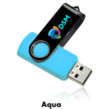 Load image into Gallery viewer, 8 GB Swivel USB Drive #AUSB0028GB 1 Color Imprint Min 12
