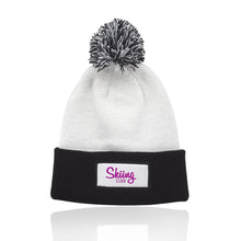 Load image into Gallery viewer, Fuji Two-Tone Patch Pompom Beanies #ABNY003 Embroidered Min 12
