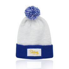 Load image into Gallery viewer, Fuji Two-Tone Patch Pompom Beanies #ABNY003 Embroidered Min 12
