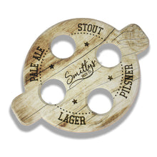 Load image into Gallery viewer, Custom Circular Wood Beverage Flight Tray #WFTC Min 20
