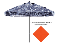 Load image into Gallery viewer, Custom Printed Market Umbrella #240017 6.5&#39;x6.5&#39; // 4 Panels No Valance Min 1
