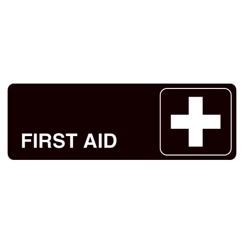 First Aid Acrylic Facility Sign- 9w x 3h #FC9320 Min 1