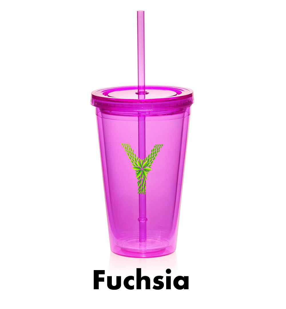 Double Wall Acrylic Tumbler with Straw (16 Oz., 6.25)