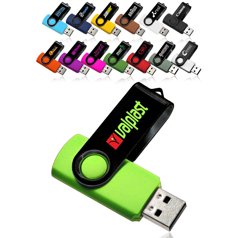 8 GB Swivel USB Drive #AUSB0028GB BP Unlimited Imprint Min 12