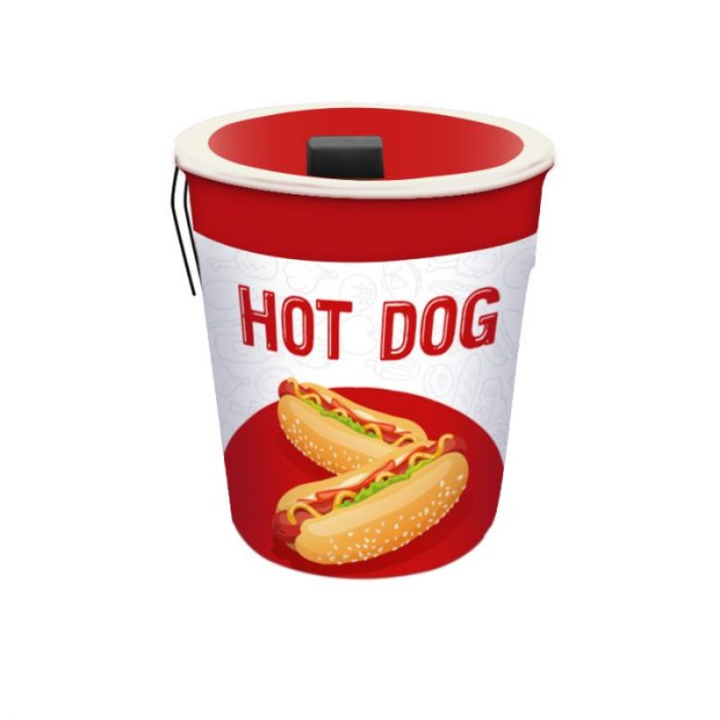 Hot Dog Pre Printed Fab-Can™ White #HDW-FABCAN Min 1