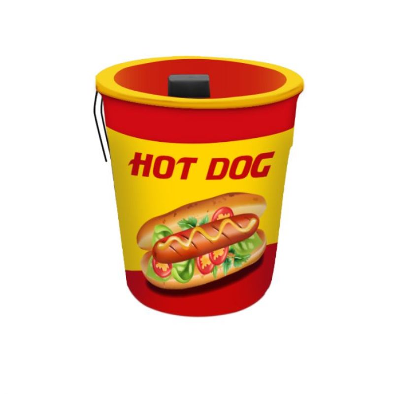 Hot Dog Pre Printed Fab-Can™ Yellow #HDY-FABCAN Min 1