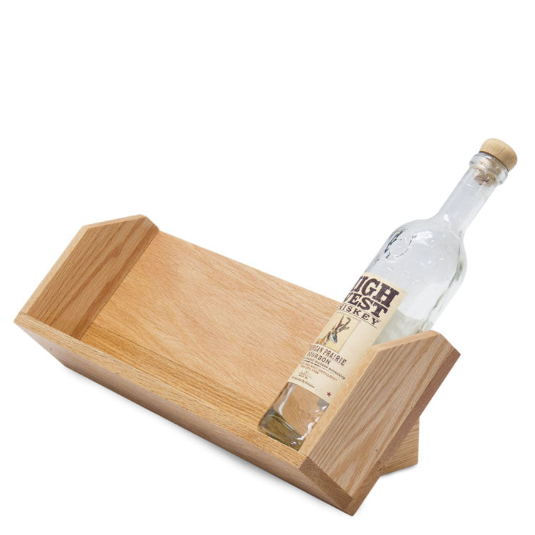 Oak Shelf Style Bottle Glorifier - 5 Bottle #BPBGW5 Min 1