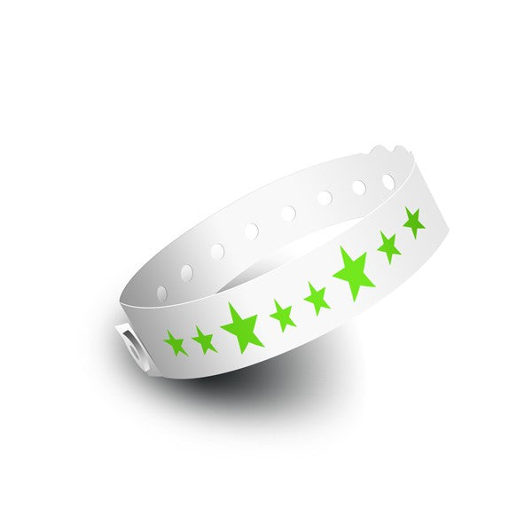 Plastic Pattern Wristbands #PLPA STAR Min 500