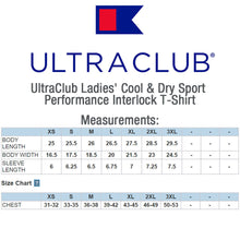 Load image into Gallery viewer, UltraClub++ Ladies&#39; Cool &amp; Dry Performance T-Shirt #A8420L BP Unlimited Min 12
